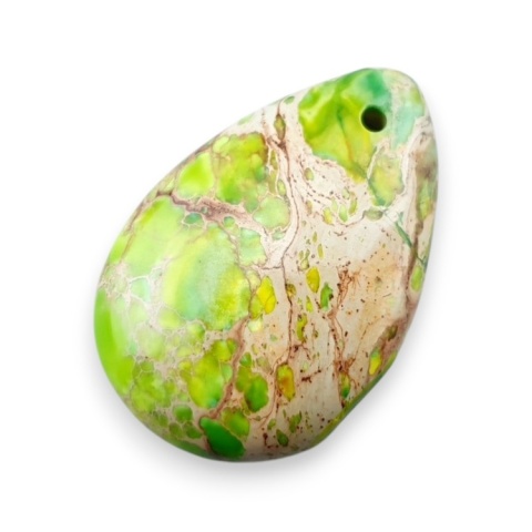 Imperial jasper teardrop with mounting hole 30x20 mm no 19 Imperial jasper teardrop with mounting hole 30x20 mm no 19