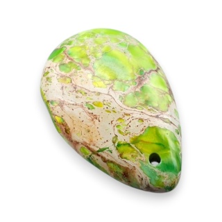 Jaspis cesarski łezka z dziurką 30x20 mm nr 19