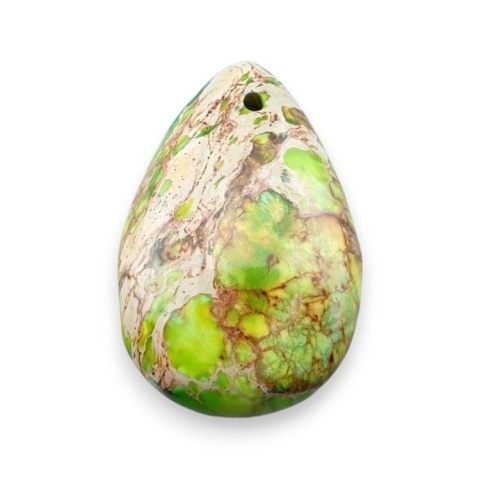 Imperial jasper teardrop with mounting hole 30x20 mm no 19 Imperial jasper teardrop with mounting hole 30x20 mm no 19