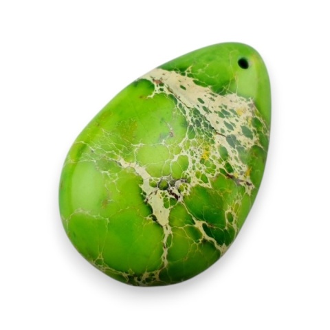 Imperial jasper teardrop with mounting hole 33x22 mm no 10 Imperial jasper teardrop with mounting hole 33x22 mm no 10