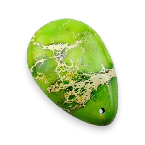 Imperial jasper teardrop with mounting hole 33x22 mm no 10 Imperial jasper teardrop with mounting hole 33x22 mm no 10