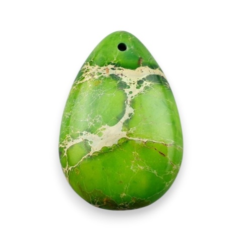 Imperial jasper teardrop with mounting hole 33x22 mm no 10 Imperial jasper teardrop with mounting hole 33x22 mm no 10