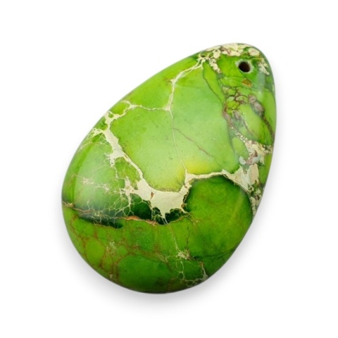 Imperial jasper teardrop with mounting hole 33x22 mm no 6 Imperial jasper teardrop with mounting hole 33x22 mm no 6