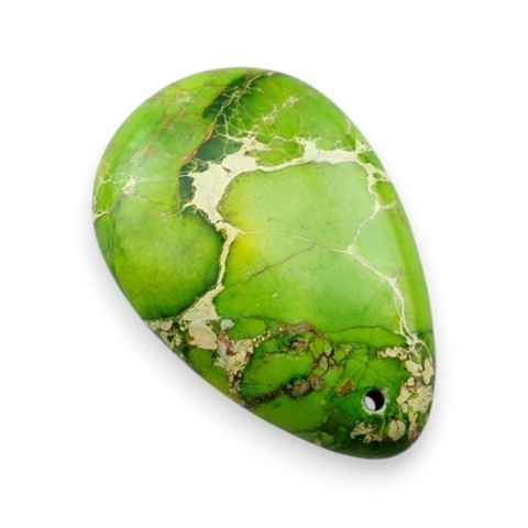 Imperial jasper teardrop with mounting hole 33x22 mm no 6 Imperial jasper teardrop with mounting hole 33x22 mm no 6