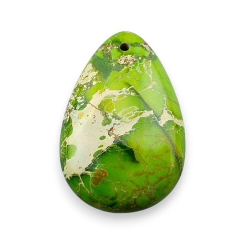 Imperial jasper teardrop with mounting hole 33x22 mm no 6 Imperial jasper teardrop with mounting hole 33x22 mm no 6