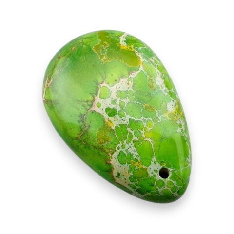 Imperial jasper teardrop with mounting hole 34x22 mm no 7