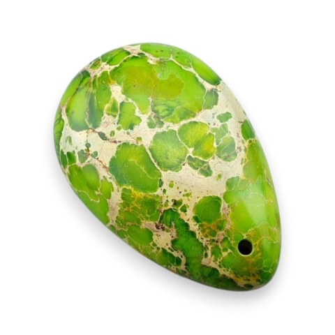 Imperial jasper teardrop with mounting hole 34x23 mm no 9