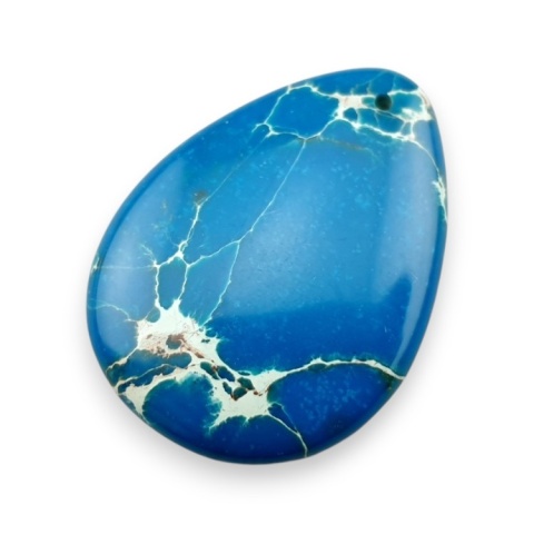 Imperial jasper teardrop with mounting hole 40x30 mm no 24