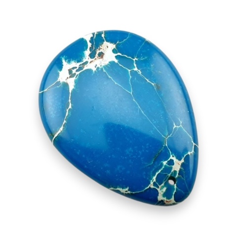 Imperial jasper teardrop with mounting hole 40x30 mm no 24