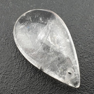 Kryształ górski łezka z dziurką 37x21 mm nr 44