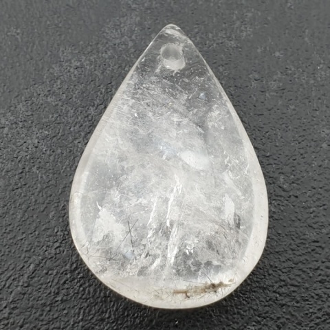 Kryształ górski łezka z dziurką 37x24 mm nr 30