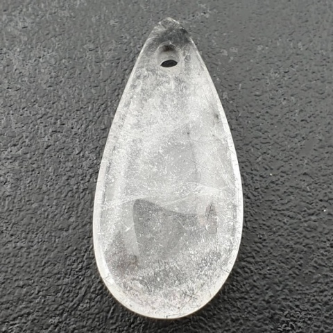 Kryształ górski łezka z dziurką 38x18 mm nr 46 Kryształ górski łezka z dziurką 38x18 mm nr 46