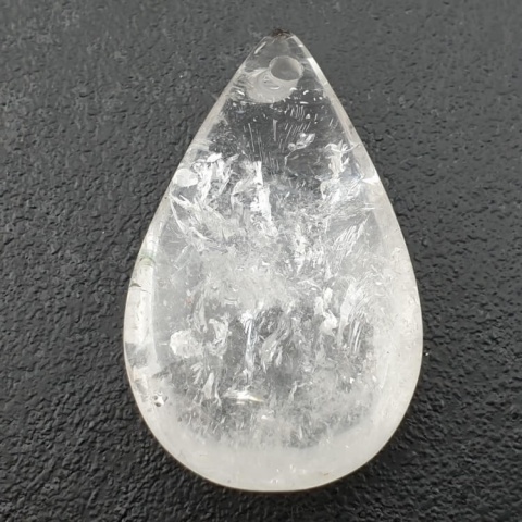 Kryształ górski łezka z dziurką 38x23 mm nr 38 Kryształ górski łezka z dziurką 38x23 mm nr 38