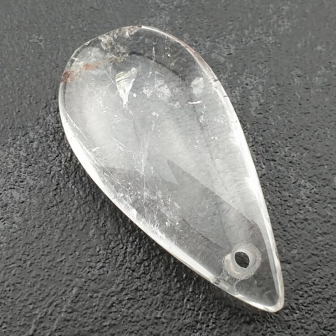 Kryształ górski łezka z dziurką 39x19 mm nr 31 Kryształ górski łezka z dziurką 39x19 mm nr 31