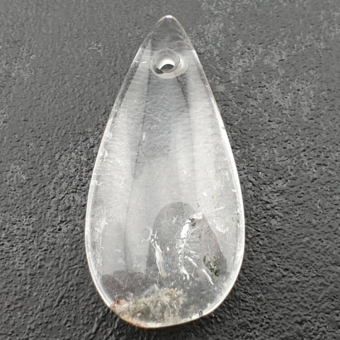 Kryształ górski łezka z dziurką 39x19 mm nr 31 Kryształ górski łezka z dziurką 39x19 mm nr 31