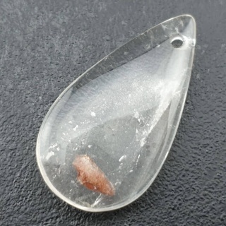 Kryształ górski łezka z dziurką 41x22 mm nr 37