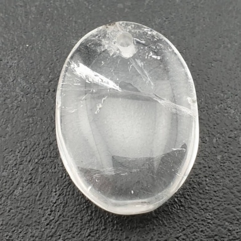 Kryształ górski owal z dziurką 32x23 mm nr 7 Kryształ górski owal z dziurką 32x23 mm nr 7
