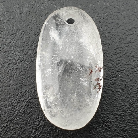 Kryształ górski owal z dziurką 35x19 mm nr 18 Kryształ górski owal z dziurką 35x19 mm nr 18