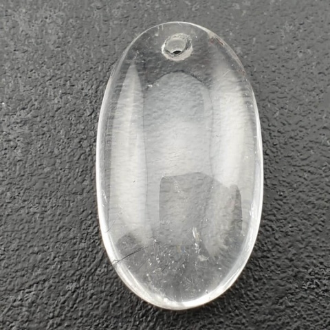 Kryształ górski owal z dziurką 35x20 mm nr 25