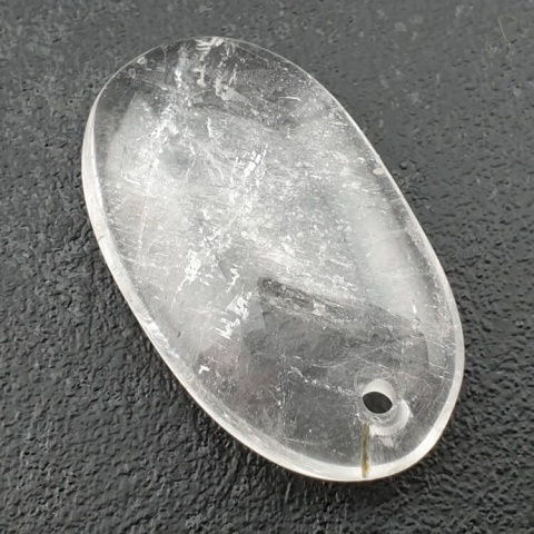 Kryształ górski owal z dziurką 36x21 mm nr 10 Kryształ górski owal z dziurką 36x21 mm nr 10