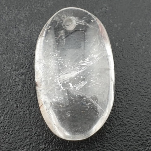 Kryształ górski owal z dziurką 37x21 mm nr 6 Kryształ górski owal z dziurką 37x21 mm nr 6