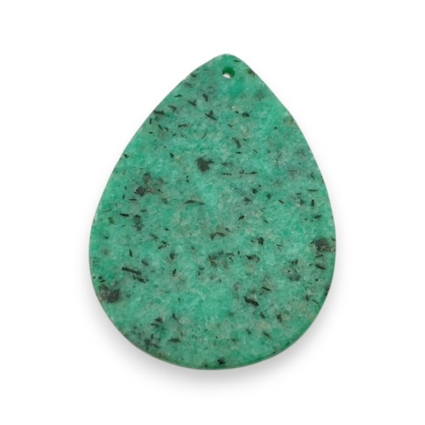 Zoisite with ruby cabochon with mounting hole 53x39 mm no 1 Zoisite with ruby cabochon with mounting hole 53x39 mm no 1