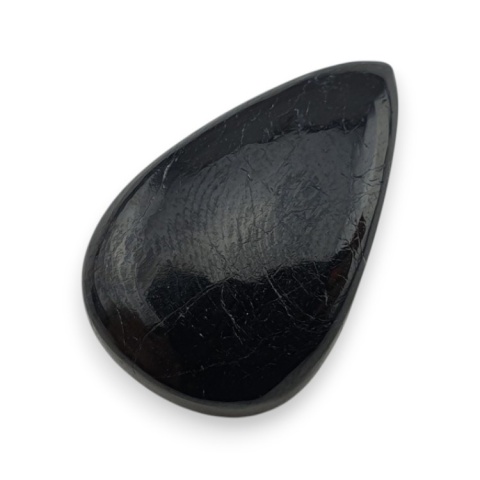 Black tourmaline cabochon 26x16 mm no 342