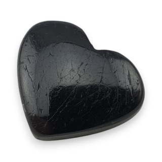 Black tourmaline heart cabochon 22x19 mm no 126