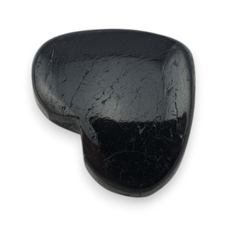 Czarny turmalin kaboszon serce 22x19 mm nr 126