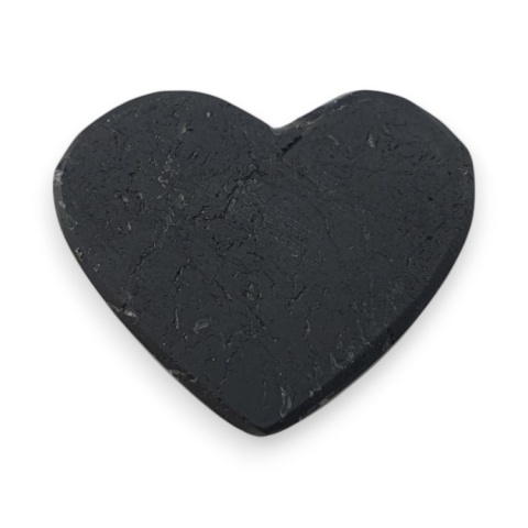 Czarny turmalin kaboszon serce 22x19 mm nr 126