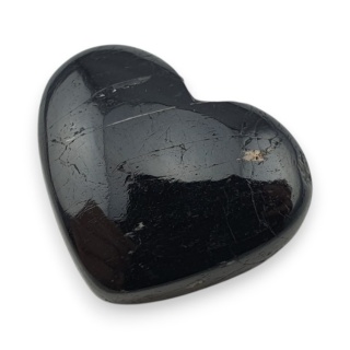 Czarny turmalin kaboszon serce 23x19 mm nr 110
