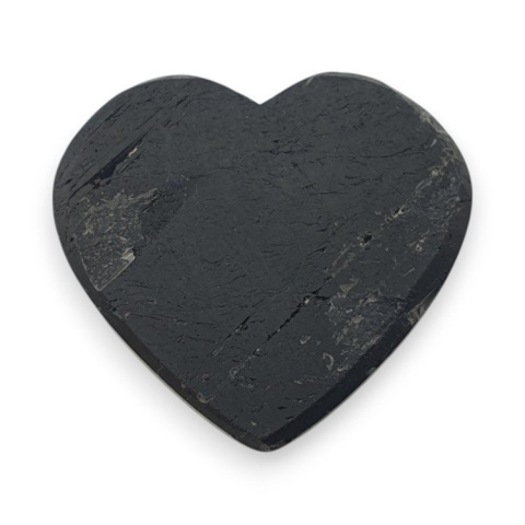 Black tourmaline heart cabochon 25x23 mm no 127