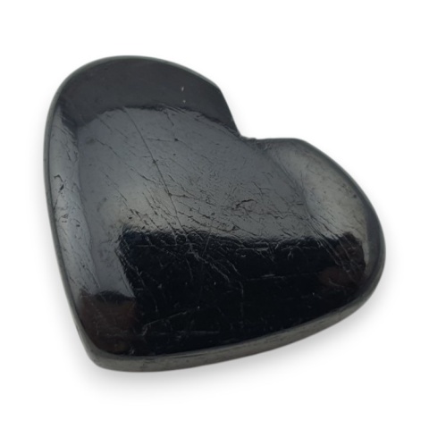 Czarny turmalin kaboszon serce 26x21 mm nr 115