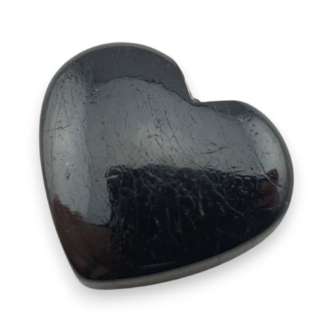 Black tourmaline heart cabochon 26x23 mm no 85