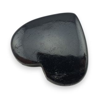 Czarny turmalin kaboszon serce 31x28 mm nr 84