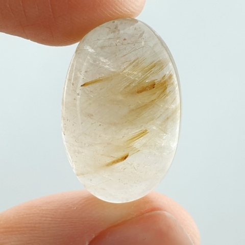 Quartz with rutile cabochon 23x14 mm no 58 Quartz with rutile cabochon 23x14 mm no 58