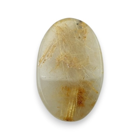Quartz with rutile cabochon 24x15 mm no 56