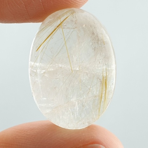 Quartz with rutile cabochon 24x17 mm no 74 Quartz with rutile cabochon 24x17 mm no 74
