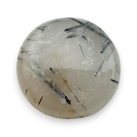 Quartz with tourmaline cabochon fi 19x mm no 96