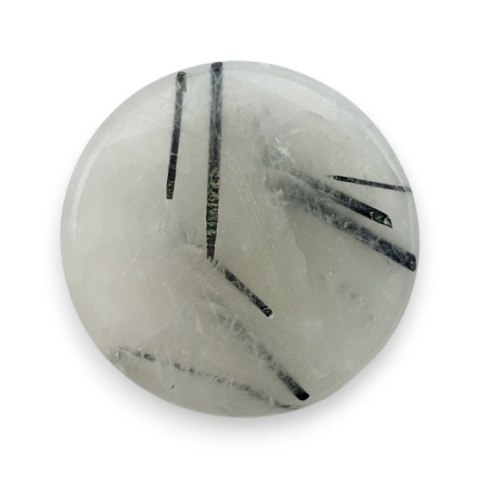 Quartz with tourmaline cabochon fi 22x mm no 94