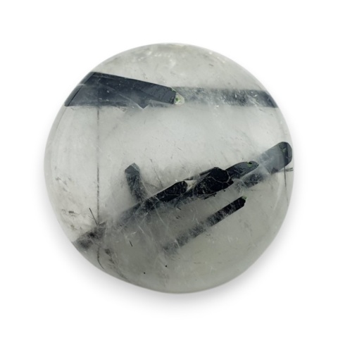 Quartz with tourmaline cabochon fi 24x mm no 66
