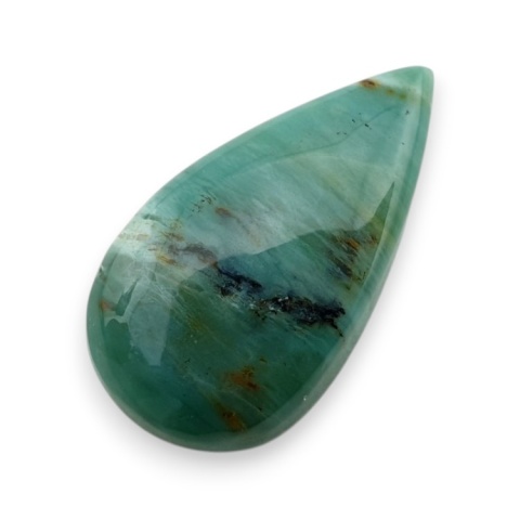 Green prase jasper cabochon 26x14 mm no 115