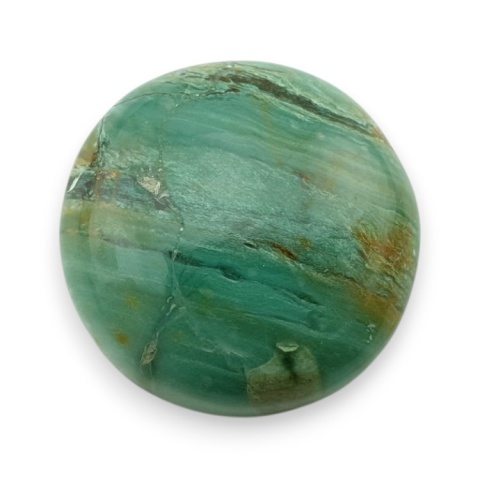 Green prase jasper cabochon fi 23x mm no 65