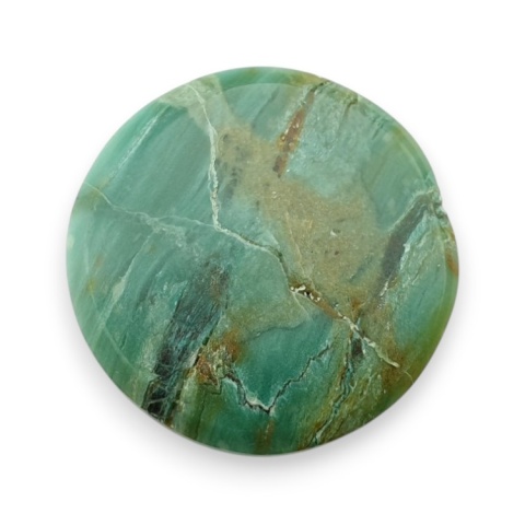 Green prase jasper cabochon fi 23x mm no 65