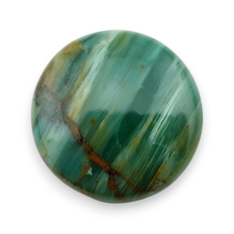 Green prase jasper cabochon fi 25x mm no 39