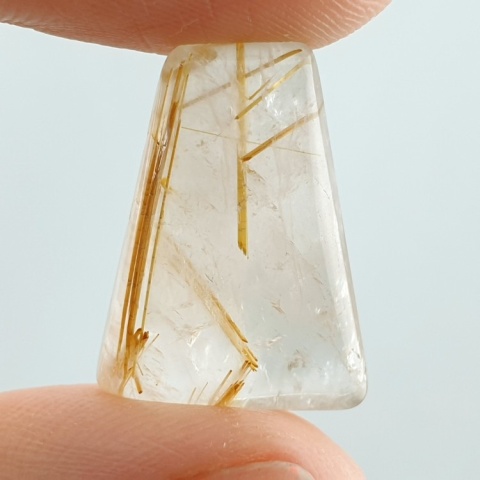 Quartz with rutile cabochon 21x15 mm no 91