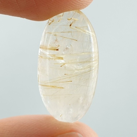 Quartz with rutile cabochon 23x12 mm no 92