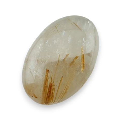Quartz with rutile cabochon 24x16 mm no 83