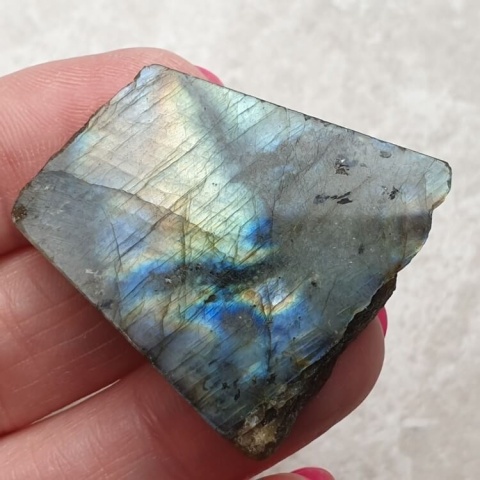 Labradorite polished slab 34x32 mm no 319