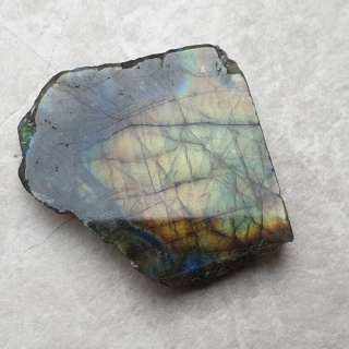 Labradoryt plaster polerowany 38x32 mm nr 329